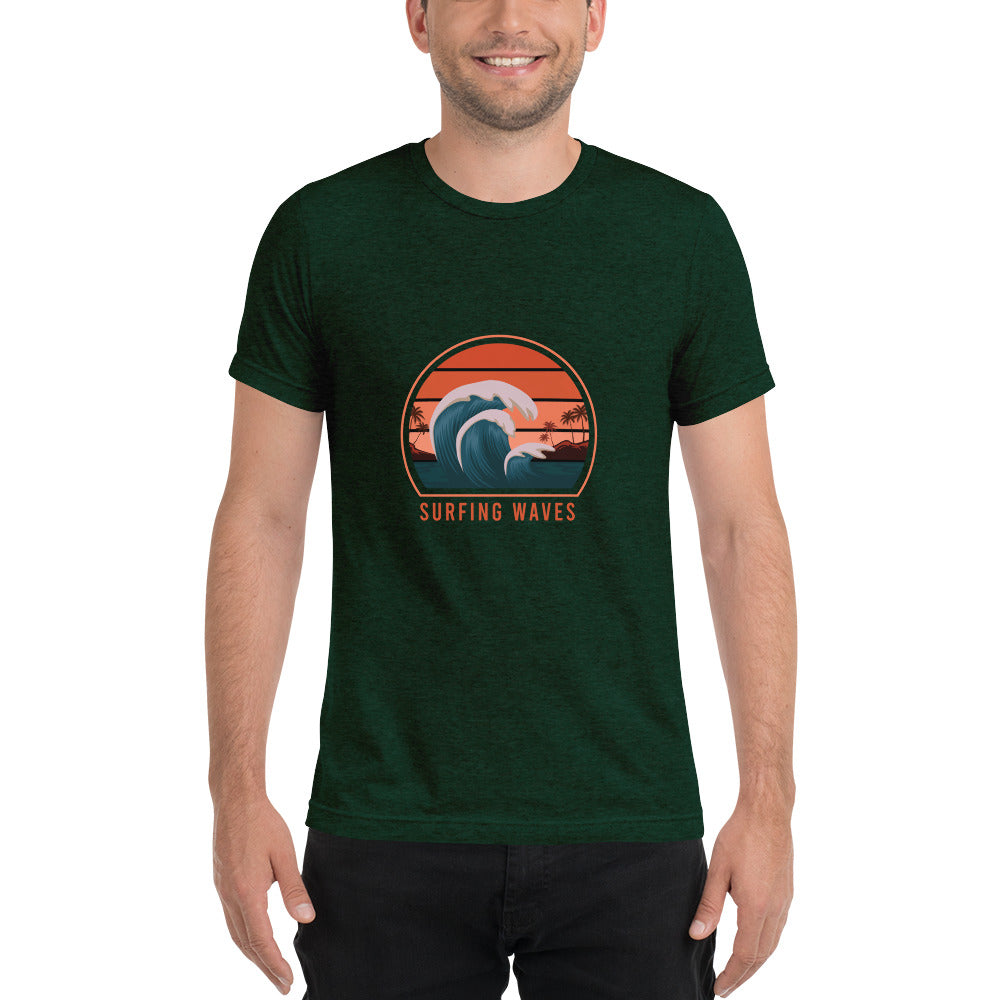 Surfer Waves - Short sleeve t-shirt - HobbyMeFree