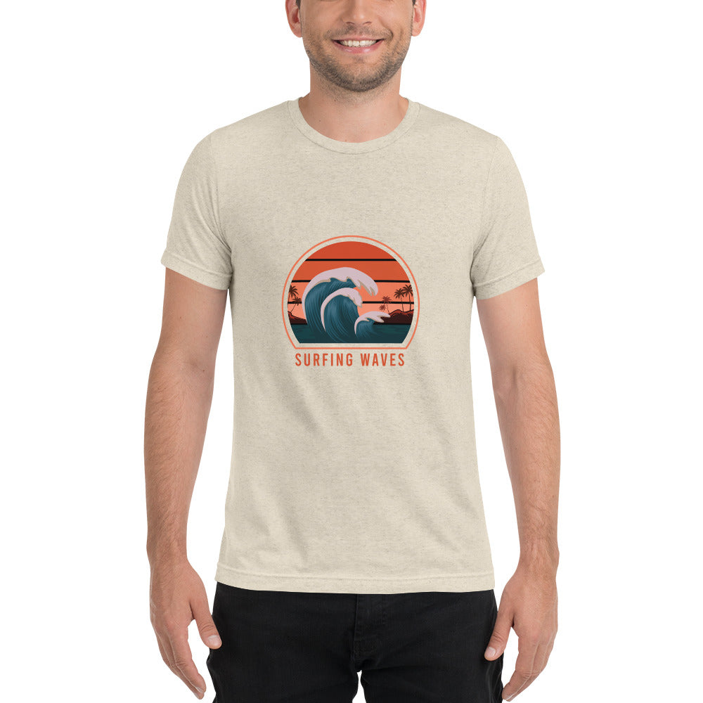 Surfer Waves - Short sleeve t-shirt - HobbyMeFree