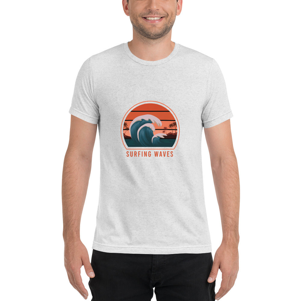 Surfer Waves - Short sleeve t-shirt - HobbyMeFree