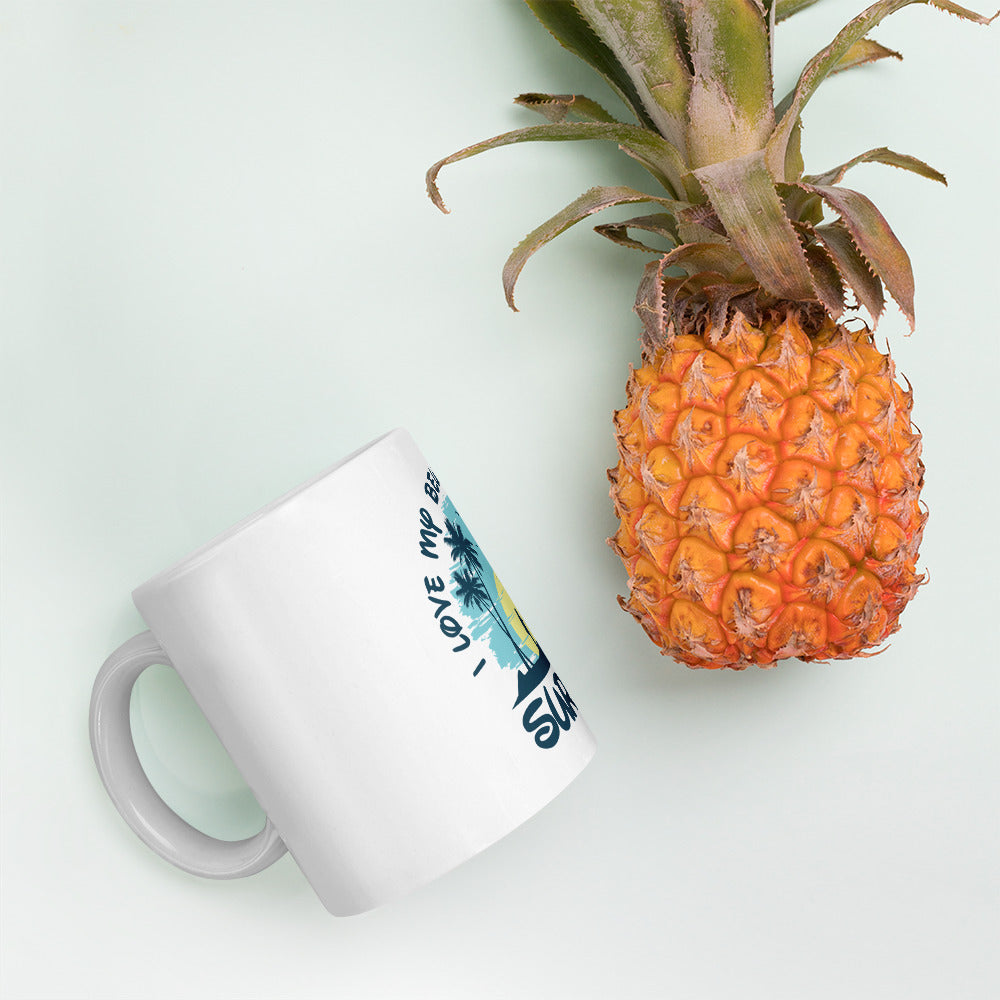 Surfer White - glossy mug - HobbyMeFree