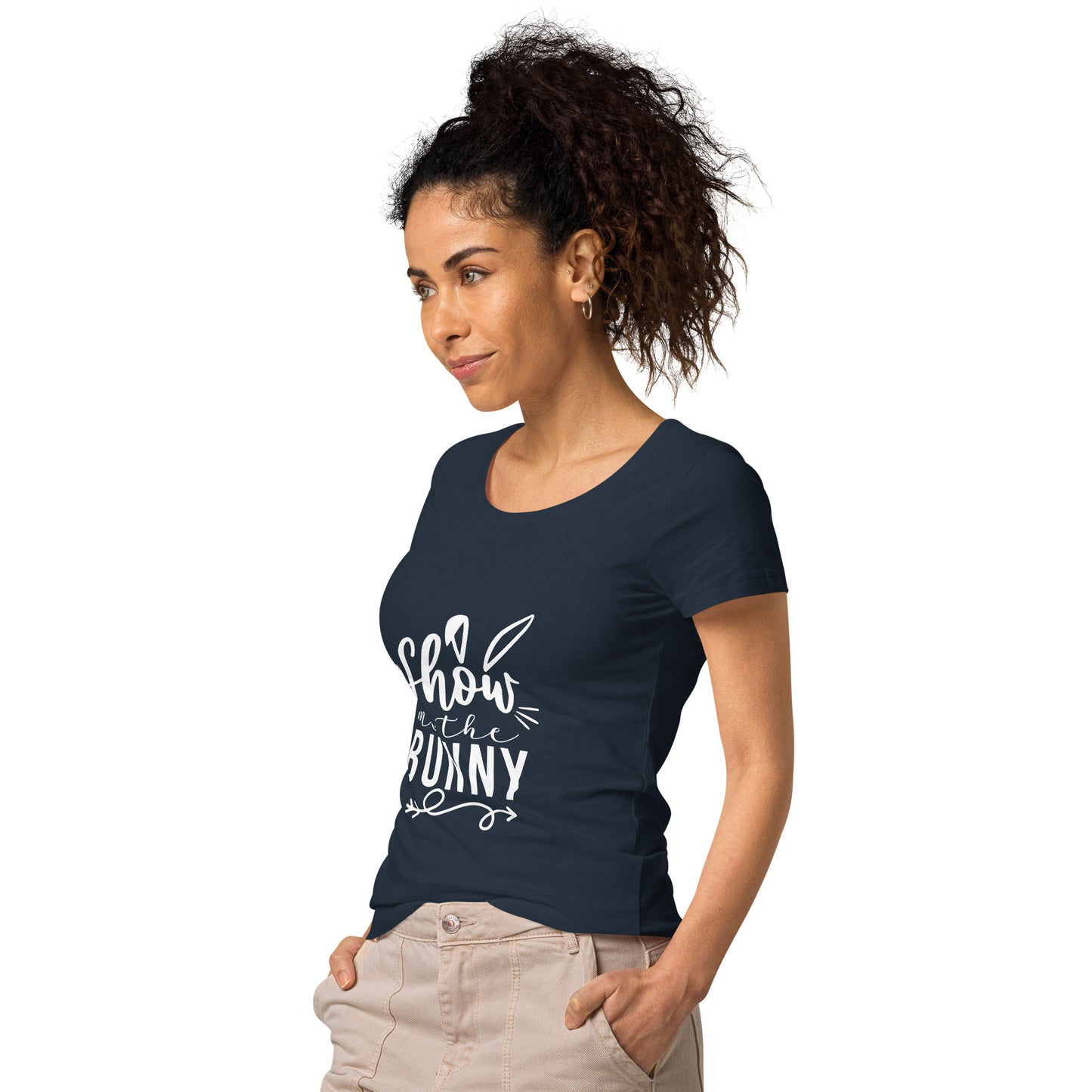 Show me the bunny - Easter Edition Women’s basic organic t-shirt - HobbyMeFree