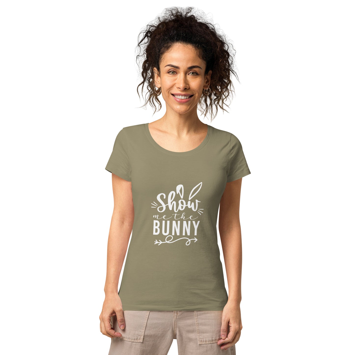 Show me the bunny - Easter Edition Women’s basic organic t-shirt - HobbyMeFree