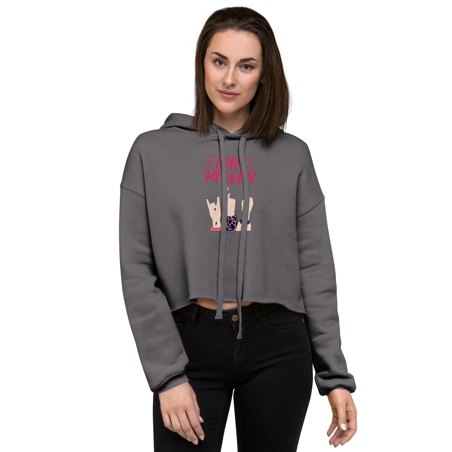 Girl Power - Crop Hoodie - HobbyMeFree