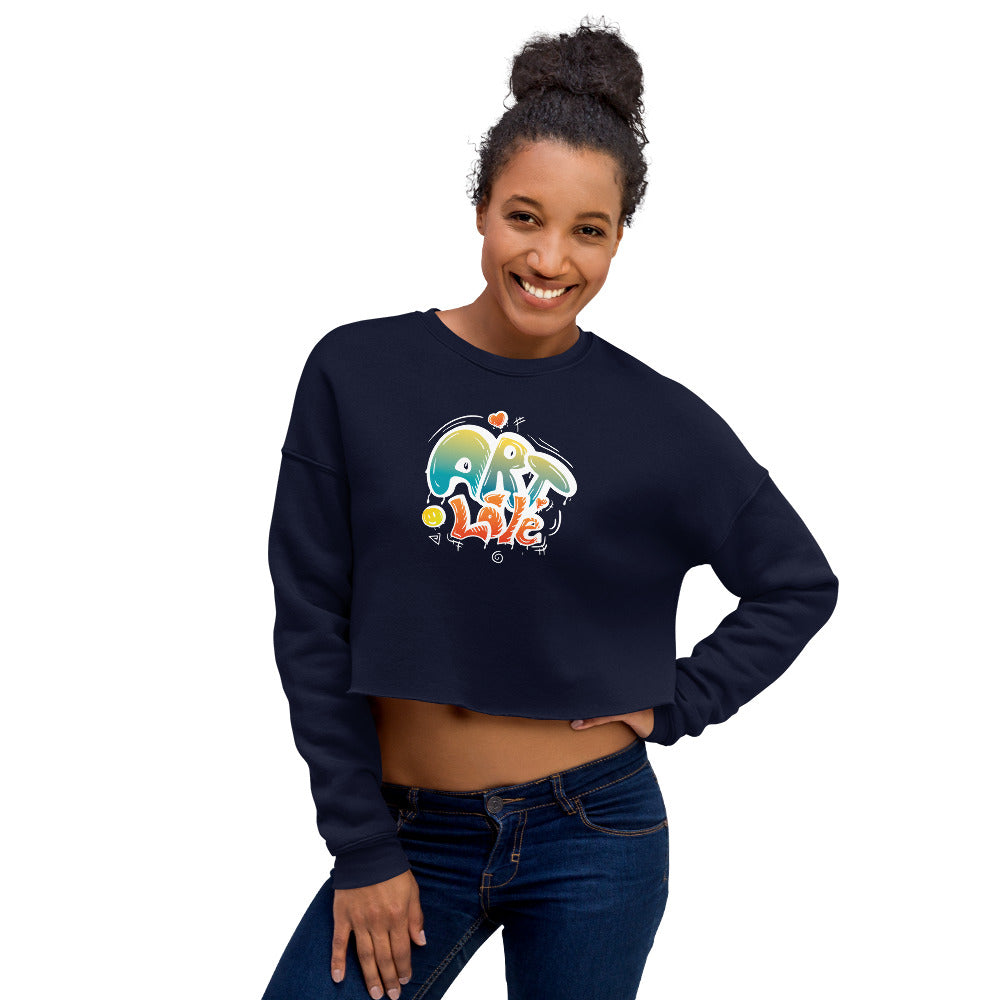 Art Love - Crop Women  Sweatshirt - HobbyMeFree