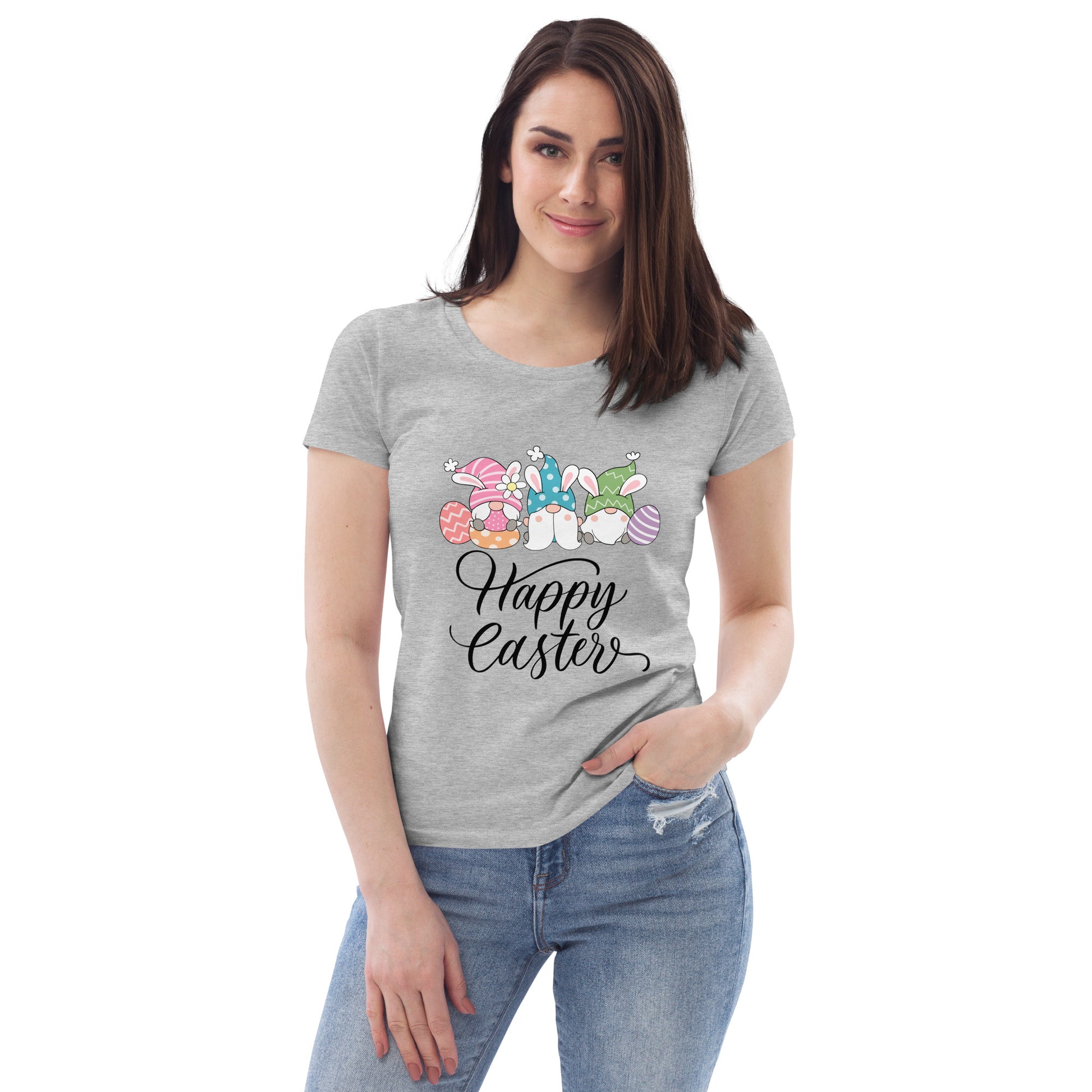 Funny Easter Gnomes Women's fitted eco tee - HobbyMeFree