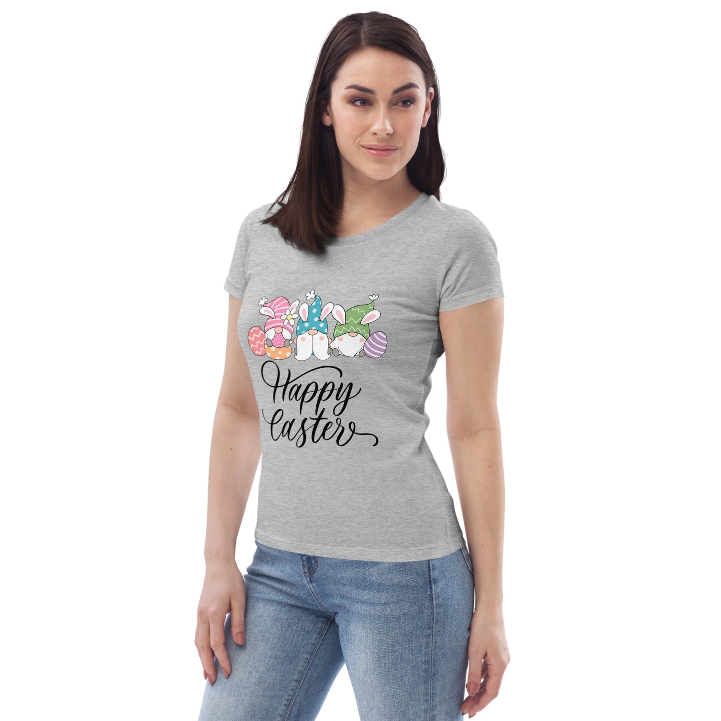 Funny Easter Gnomes Women's fitted eco tee - HobbyMeFree