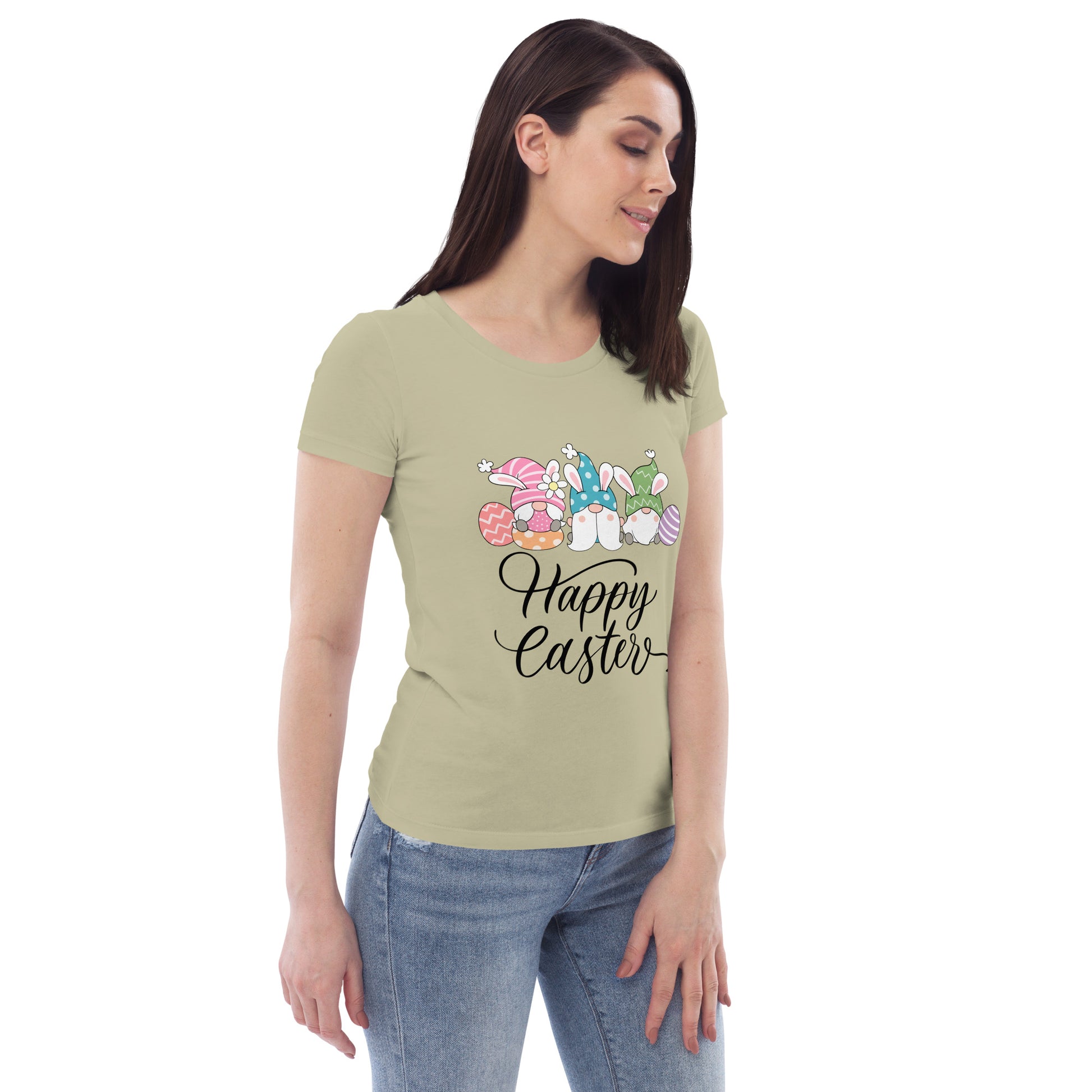 Funny Easter Gnomes Women's fitted eco tee - HobbyMeFree