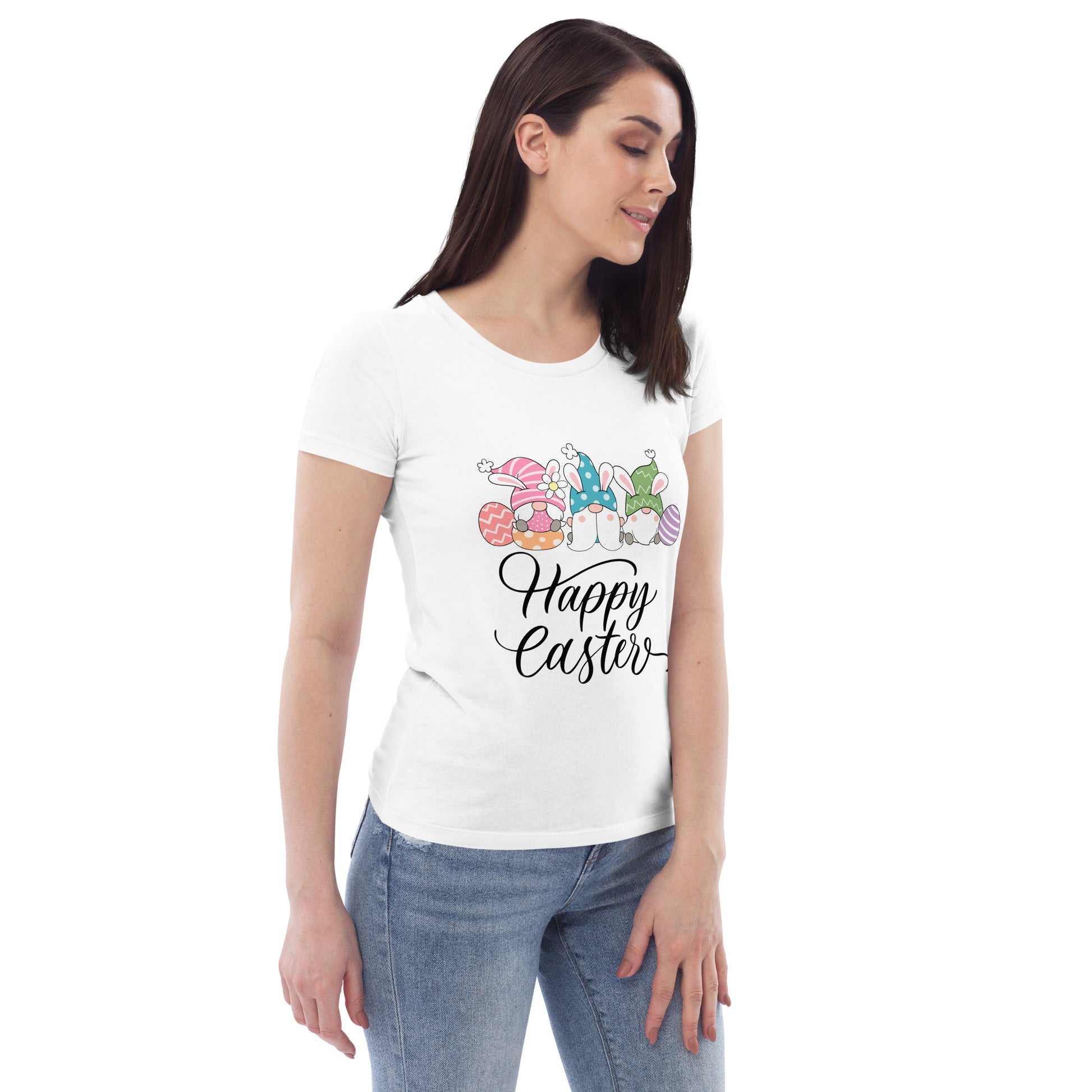 Funny Easter Gnomes Women's fitted eco tee - HobbyMeFree