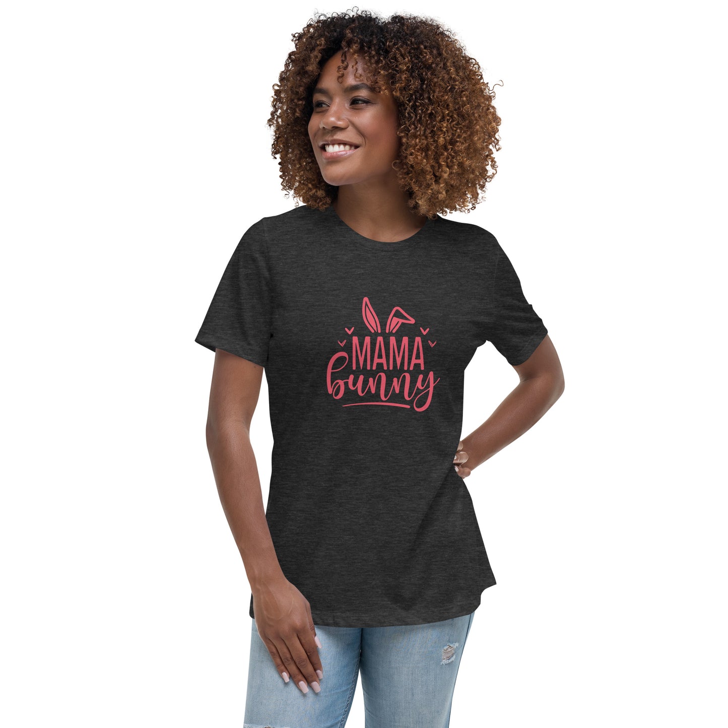 Bunny Mama Easter Edition - Women's Relaxed T-Shirt - HobbyMeFree