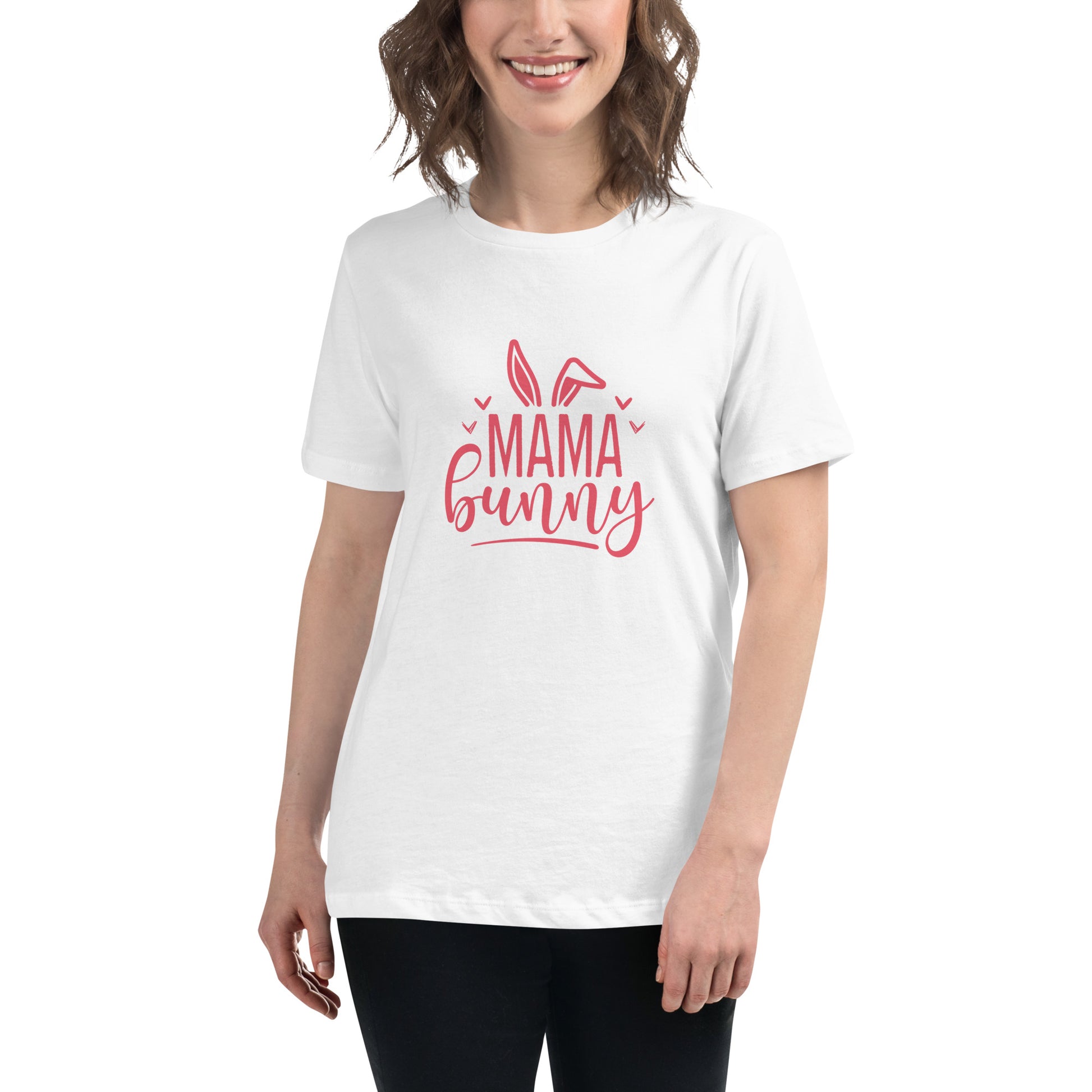 Bunny Mama Easter Edition - Women's Relaxed T-Shirt - HobbyMeFree