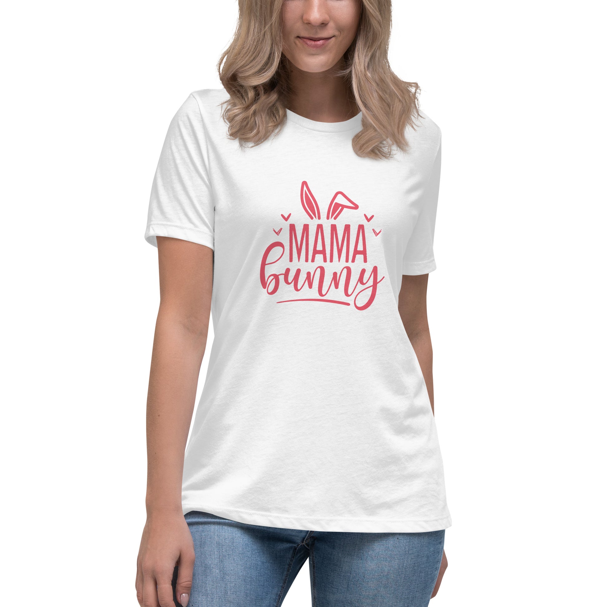 Bunny Mama Easter Edition - Women's Relaxed T-Shirt - HobbyMeFree