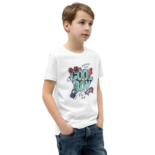 Gamer Cool Boy - Youth Short Sleeve T-Shirt - HobbyMeFree